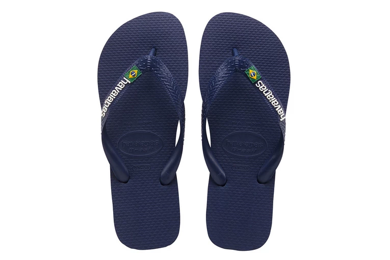 Havaianas Brasil Logo Teenslippers Blauw Heren 1 Havaianas Brasil Logo Teenslippers Blauw Heren