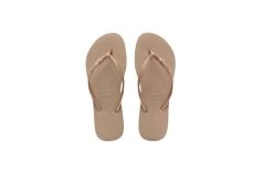 Havaianas Slim Metal Logo Rosé Gold Dames