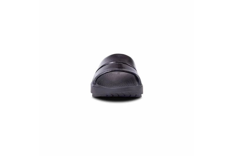 OOFOS OOahh Luxe Recuperatieslipper Zwart Unisex 2 OOFOS OOahh Luxe Recuperatieslipper Zwart Unisex - Afbeelding 2