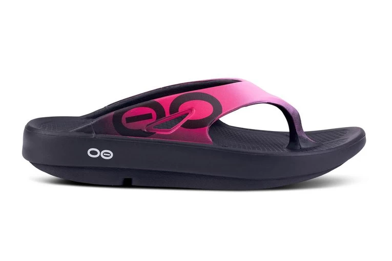 OOFOS OOriginal Sport Recuperatieslipper Neon Pink Dames 2 OOFOS OOriginal Sport Recuperatieslipper Neon Pink Dames - Afbeelding 2