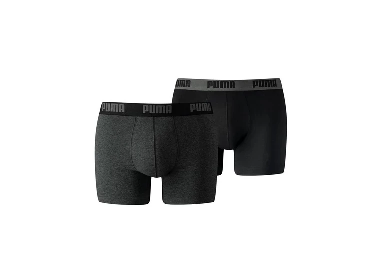 Puma 2-pack Basic Boxershorts Grijs/zwart Heren 1 Puma 2-pack Basic Boxershorts Grijs/zwart Heren
