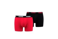 Puma 2-pack Basic Boxershorts Rood/zwart Heren
