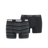 Puma 2-pack Heritage Boxershorts Zwart/stripe Heren