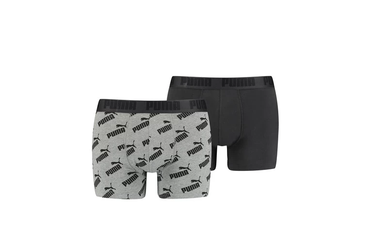 Puma 2-pack Boxers Zwart/grijs Heren 1 Puma 2-pack Boxers Zwart/grijs Heren