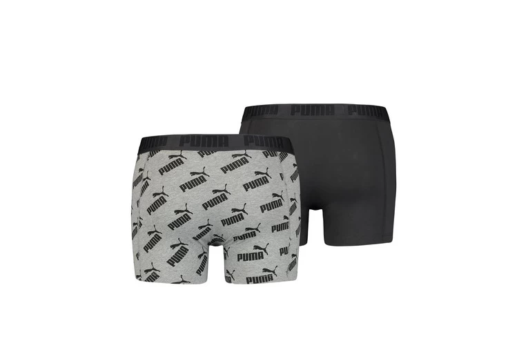 Puma 2-pack Boxers Zwart/grijs Heren 2 Puma 2-pack Boxers Zwart/grijs Heren - Afbeelding 2