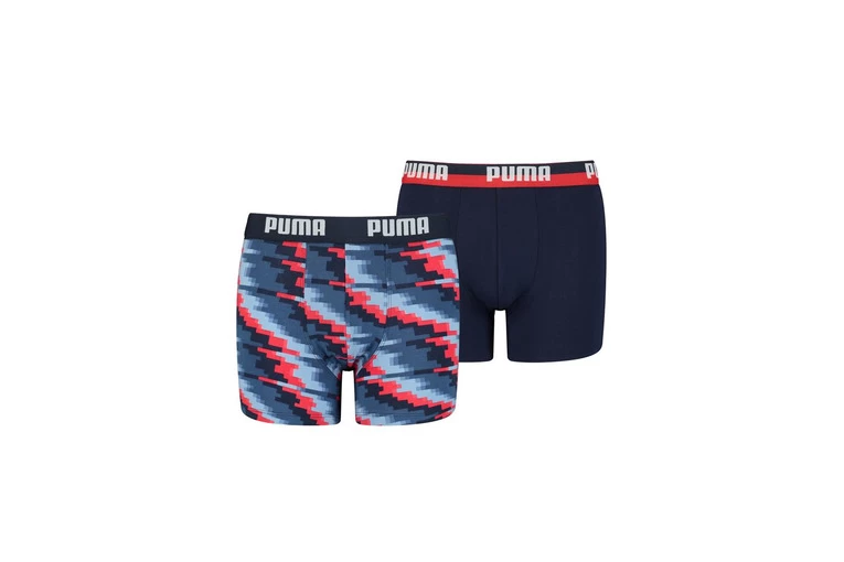 Puma 2-pack Glitch Boxershorts Rood/blauw Heren 1 Puma 2-pack Glitch Boxershorts Rood/blauw Heren