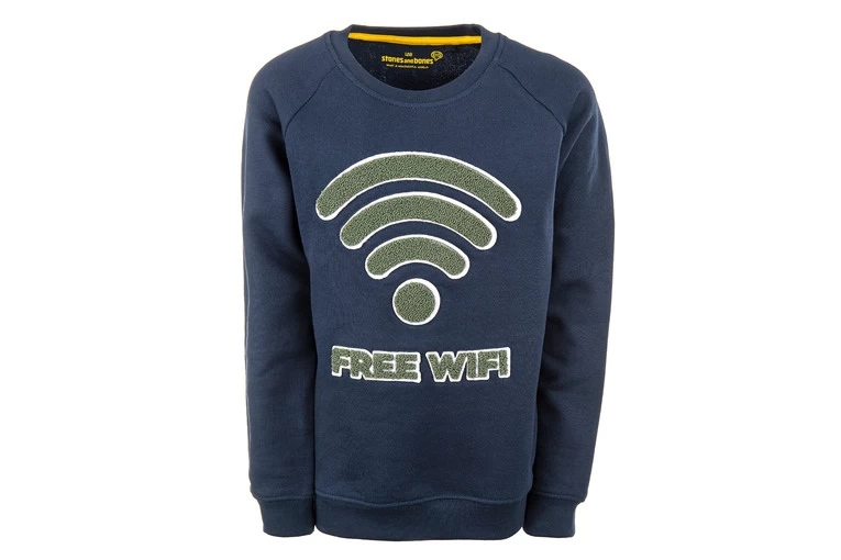 Stones And Bones Free Wifi Sweater Navy KIDS 1 Stones And Bones Free Wifi Sweater Navy KIDS