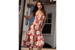 Roxy Nowhere To Hide Midi-jurk Marsala Dames -Koop de nieuwe sportmode. 37094670 4