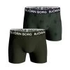 Björn Borg 2-pack Cotton Stretch Shorts Groen Heren
