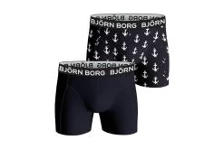 Björn Borg 2-pack Anchor Cotton Stretch Shorts Night Sky Heren
