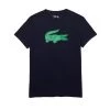 Lacoste SPORT T-shirt Met Krokodillenprint Navy/groen Heren