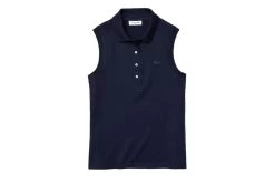 Lacoste Mouwloze Polo Navy Dames