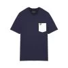 Lyle & Scott Contrast Pocket T-shirt Navy/wit Heren