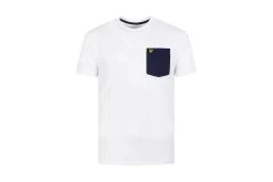 Lyle & Scott Contrast Pocket T-shirt Wit/navy Heren