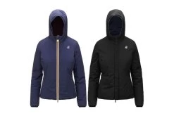 K-Way Lily Warm Double Jas Marineblauw / Zwart Dames