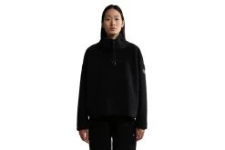 Napapijri Teide Fleecesweater Met Rolkraag Zwart Dames