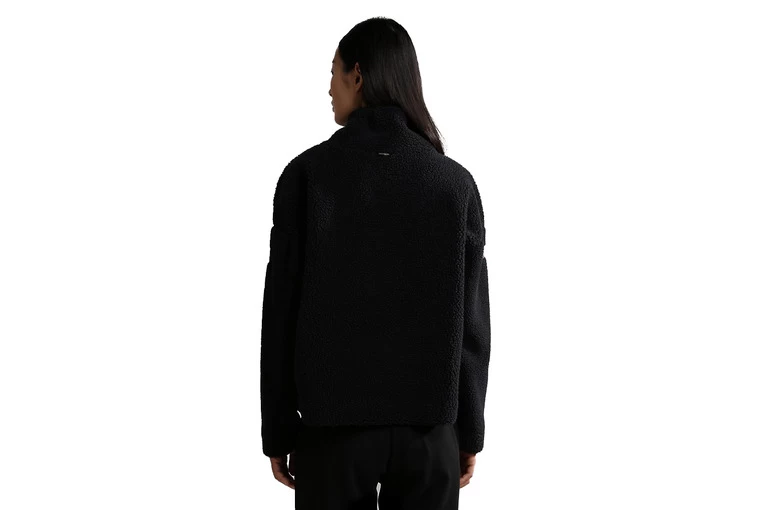 Napapijri Teide Fleecesweater Met Rolkraag Zwart Dames 2 Napapijri Teide Fleecesweater Met Rolkraag Zwart Dames - Afbeelding 2