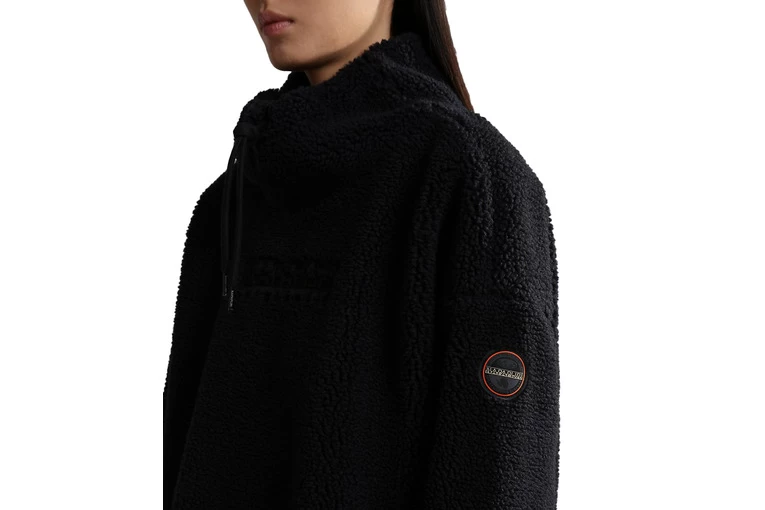 Napapijri Teide Fleecesweater Met Rolkraag Zwart Dames 3 Napapijri Teide Fleecesweater Met Rolkraag Zwart Dames - Afbeelding 3