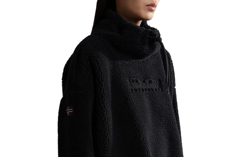 Napapijri Teide Fleecesweater Met Rolkraag Zwart Dames 4 Napapijri Teide Fleecesweater Met Rolkraag Zwart Dames - Afbeelding 4