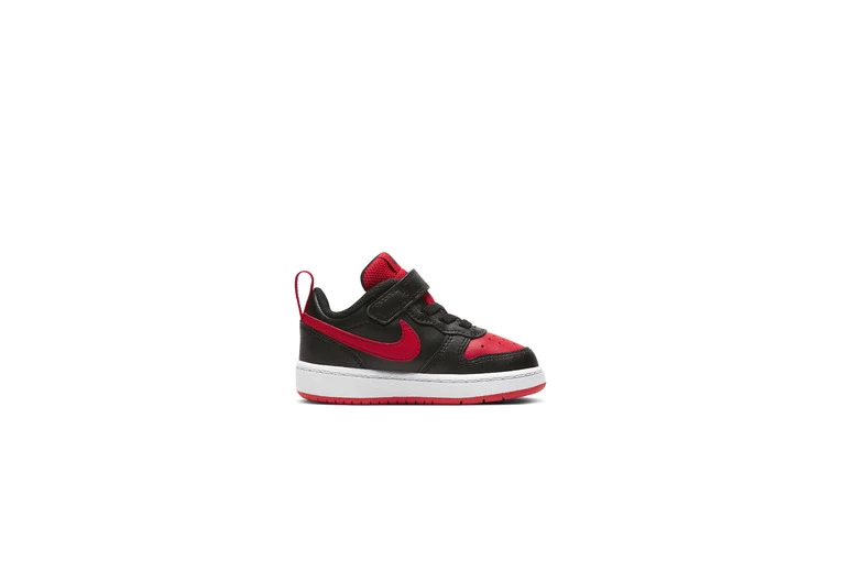 Nike Court Borough Low 2 Sneakers Zwart/Wit/University Red BABY 1 Nike Court Borough Low 2 Sneakers Zwart/Wit/University Red BABY