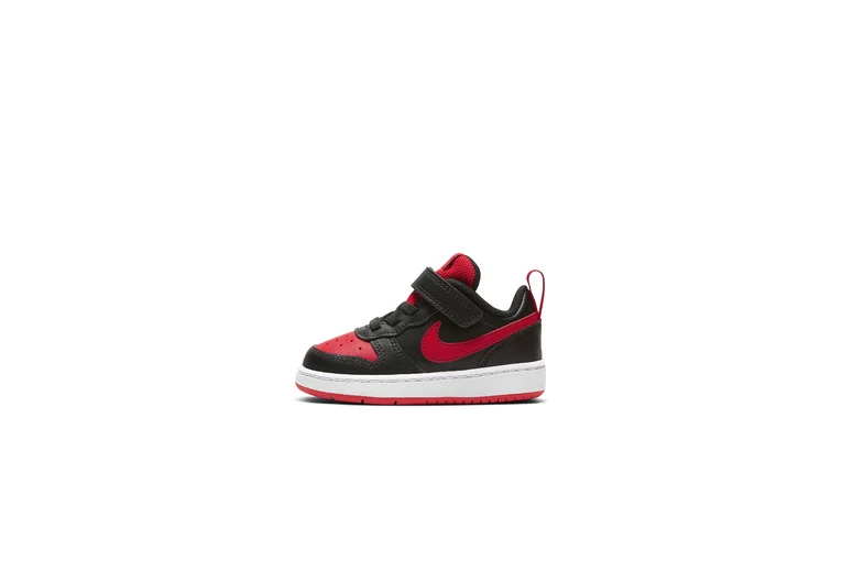 Nike Court Borough Low 2 Sneakers Zwart/Wit/University Red BABY 2 Nike Court Borough Low 2 Sneakers Zwart/Wit/University Red BABY - Afbeelding 2
