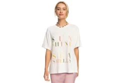 Roxy Crystal Vision Oversized T-shirt Wit Dames