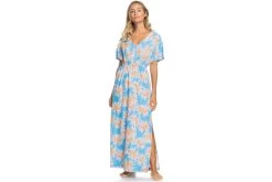 Roxy Dynamite Girl Again Jurk Azure Blue Palm Island Dames