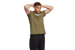 Adidas Essentials Single Jersey Linear Geborduurd Logo T-shirt Olive Strata Heren -Koop de nieuwe sportmode. 37111716 4